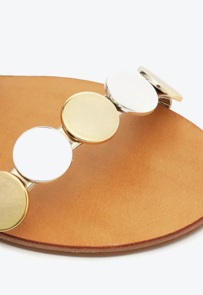 Acacia Flat Sandal Gold Women Schutz Shoes Mules
