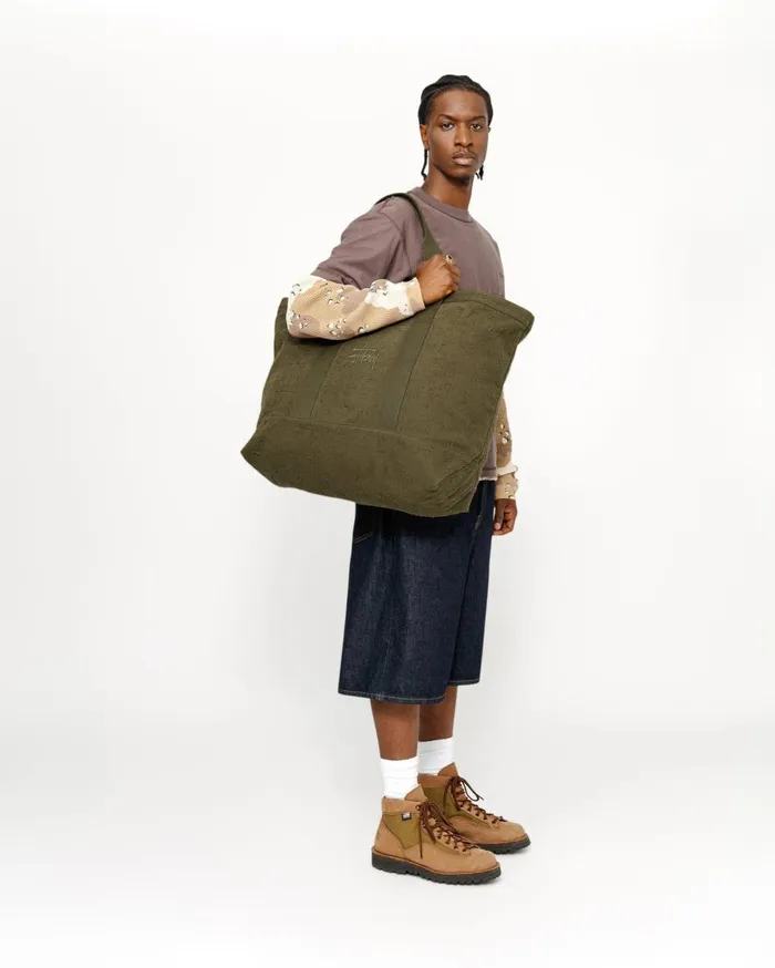 Accessories MenWomen Stussy NEEDLE PUNCH XL TOTE BAG Accessories MenWomen Stussy NEEDLE PUNCH XL TOTE BAG
