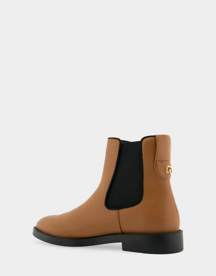 Aerosoles Comfortable Women039s Ankle Boot In Tan Faux Leather Tan Faux Leather Women Heeled Boots