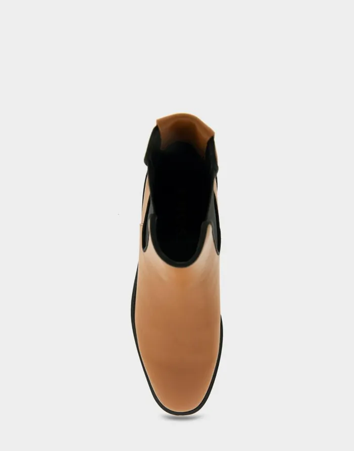 Aerosoles Comfortable Women039s Ankle Boot In Tan Faux Leather Tan Faux Leather Women Heeled Boots