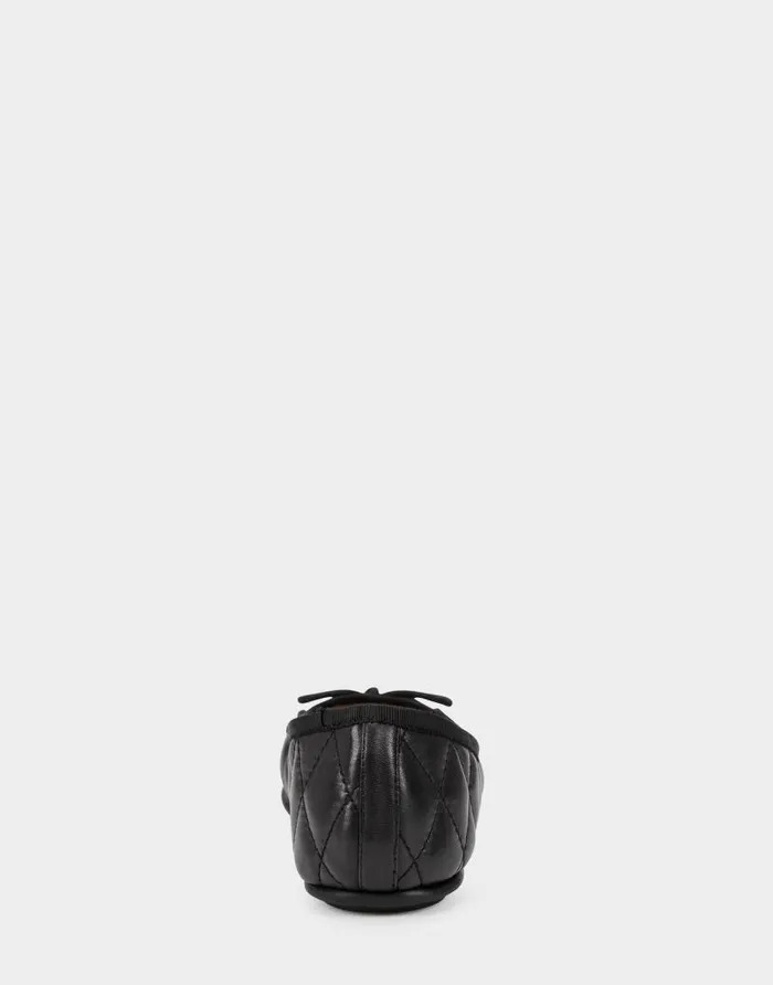 Aerosoles Comfortable Women039s Ballet Flat In Black Genuine Leather Black Quilted Leather Women Ballet
