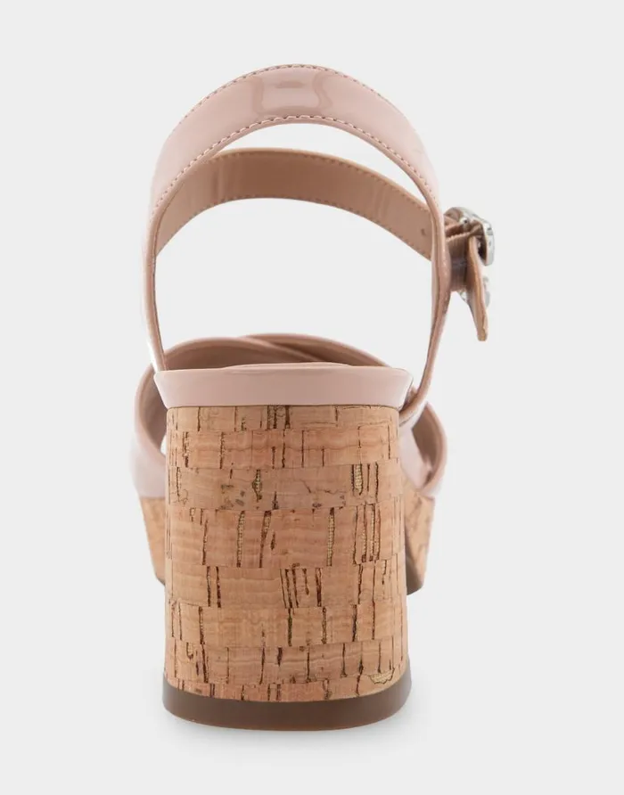 Aerosoles Comfortable Women039s Crisscross Platform Sandal In Cipria Patent Faux Leather Cipria Patent Faux Leather Women Platforms