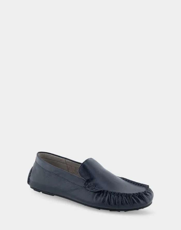Aerosoles Comfortable Women039s Driver In Navy Leather Navy Leather Women Clogs and Mules