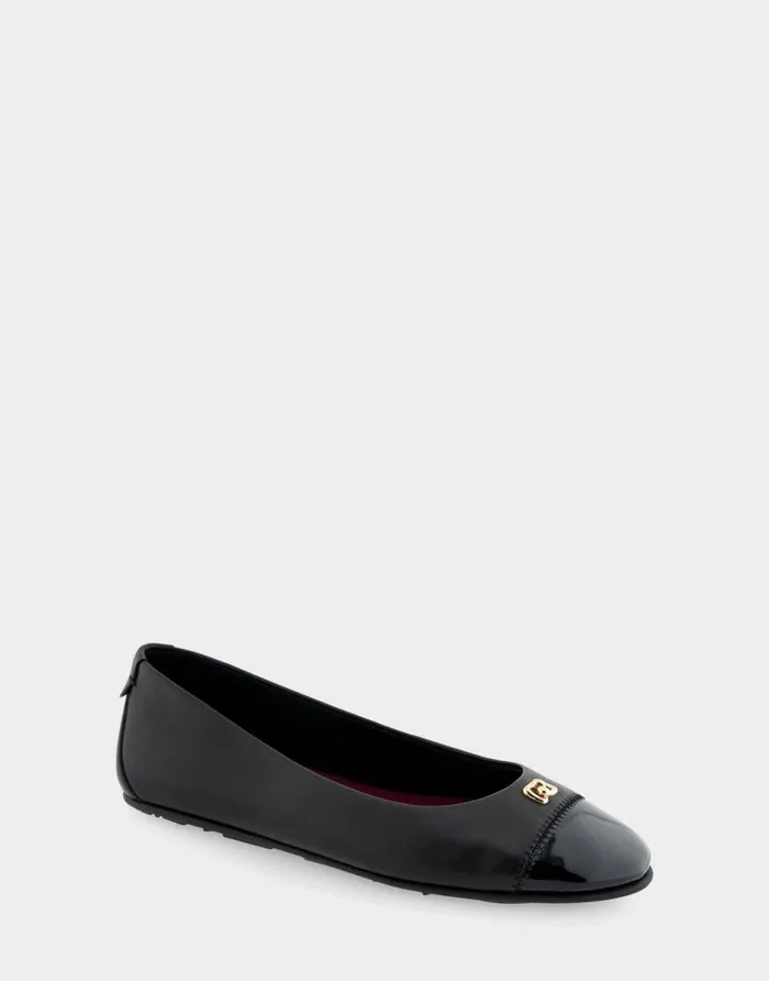Aerosoles Comfortable Women039s Hidden Wedge Ballet Flat In Black Genuine Leather Black Genuine Leather Women Ballet