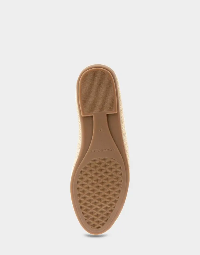 Aerosoles Comfortable Women039s Loafer In Natural Raffia Combo Raffia Fabric Natural Raffia Combo Women Wide Width Flats