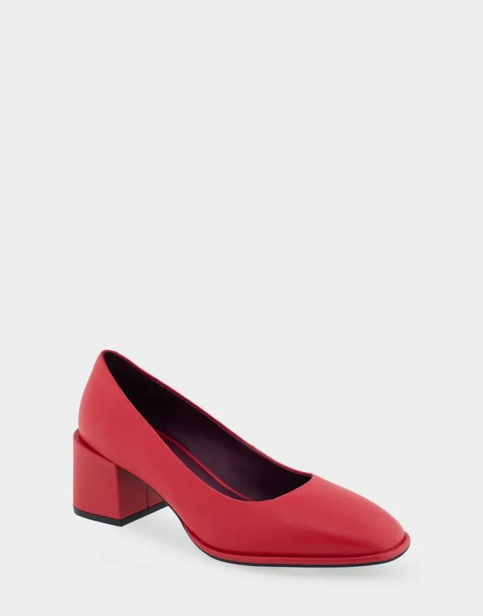 Aerosoles Comfortable Women039s Mid Heel Pump In Red Genuine Leather Racing Red Genuine Leather Women Pumps Aerosoles Comfortable Women039s Mid Heel Pump In Red Genuine Leather Racing Red Genuine Leather Women Pumps