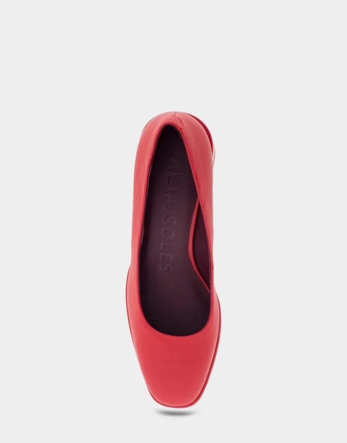 Aerosoles Comfortable Women039s Mid Heel Pump In Red Genuine Leather Racing Red Genuine Leather Women Pumps Aerosoles Comfortable Women039s Mid Heel Pump In Red Genuine Leather Racing Red Genuine Leather Women Pumps