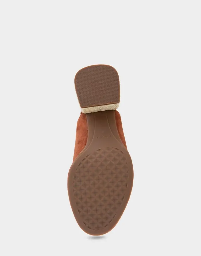 Aerosoles Comfortable Women039s Open Toe Block Heel Shootie In Gingerbread Suede Gingerbread Suede Women Dress