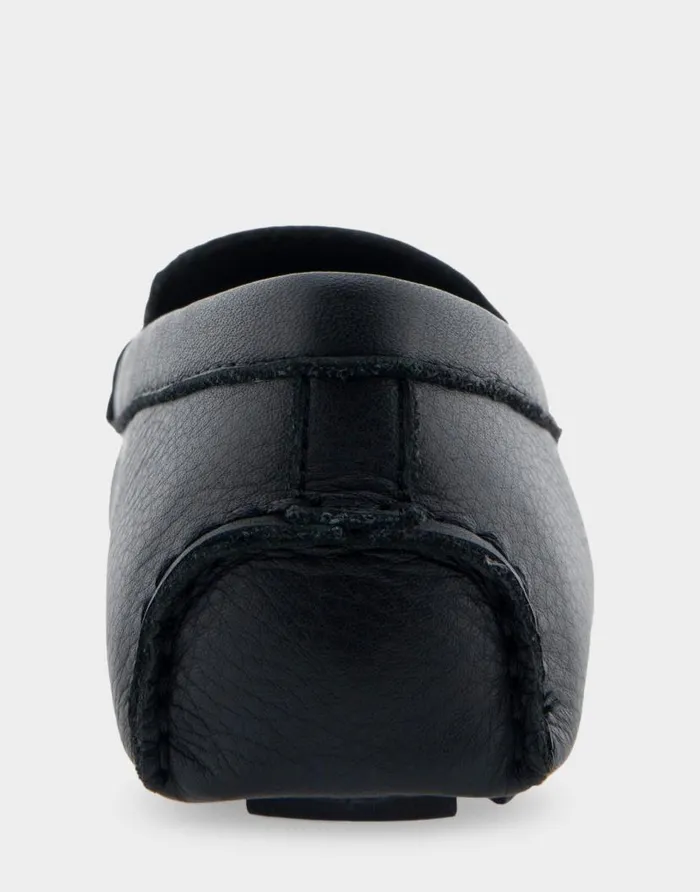 Aerosoles Comfortable Women039s Ornamented Driver In Black Leather Black Genuine Leather Women Loafers
