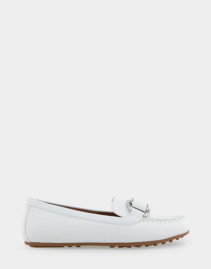 Aerosoles Comfortable Women039s Ornamented Loafer In White Faux Leather White Faux Leather Women Wide Width Flats Aerosoles Comfortable Women039s Ornamented Loafer In White Faux Leather White Faux Leather Women Wide Width Flats
