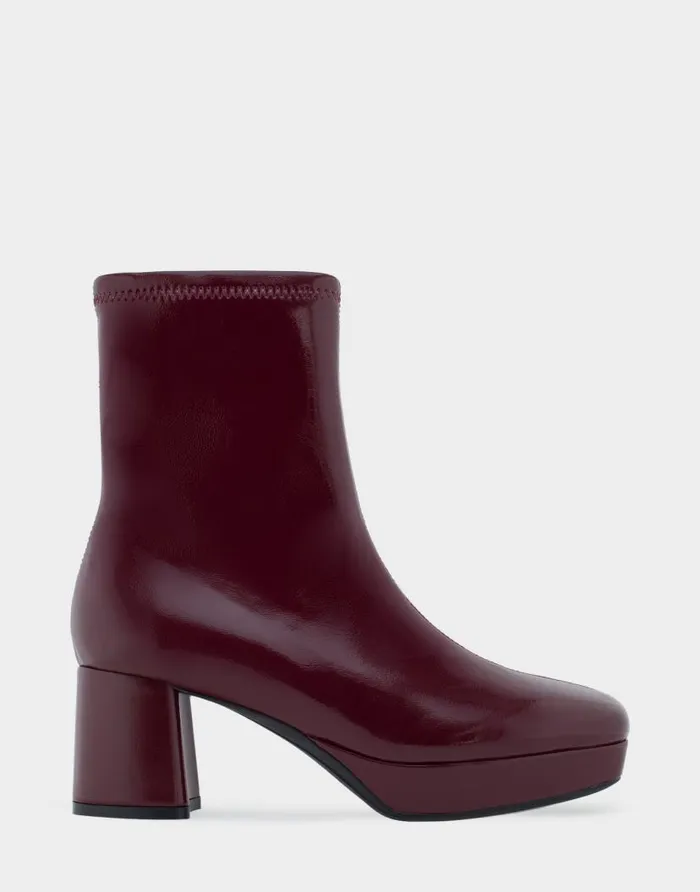 Aerosoles Comfortable Women039s Platform Heel Ankle Boot In Burgundy Patent Faux Leather Pomegranate Patent Faux Leather Women Ankle Boots Aerosoles Comfortable Women039s Platform Heel Ankle Boot In Burgundy Patent Faux Leather Pomegranate Patent Faux Leather Women Ankle Boots
