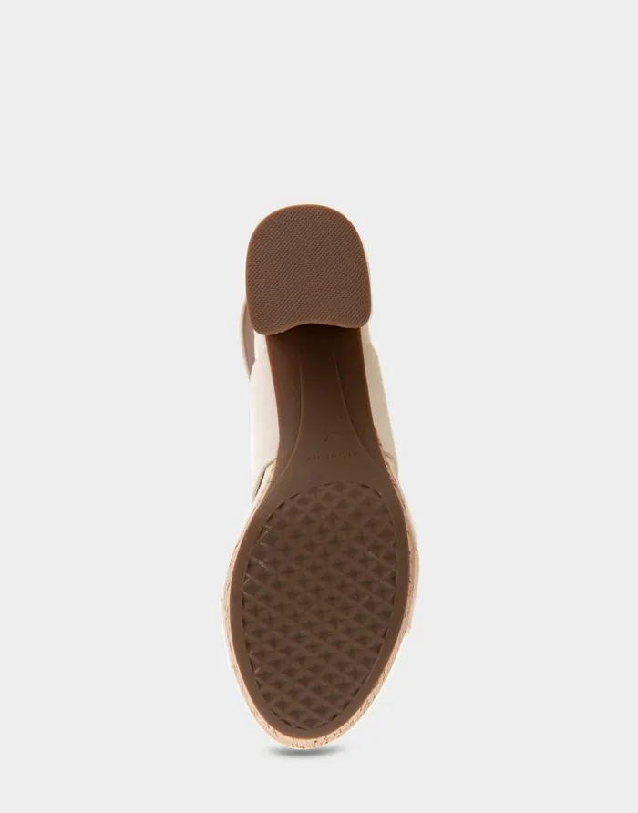 Aerosoles Comfortable Women039s Platform Sandal In Eggnog Leather Eggnog Leather Women Wide Width Sandals