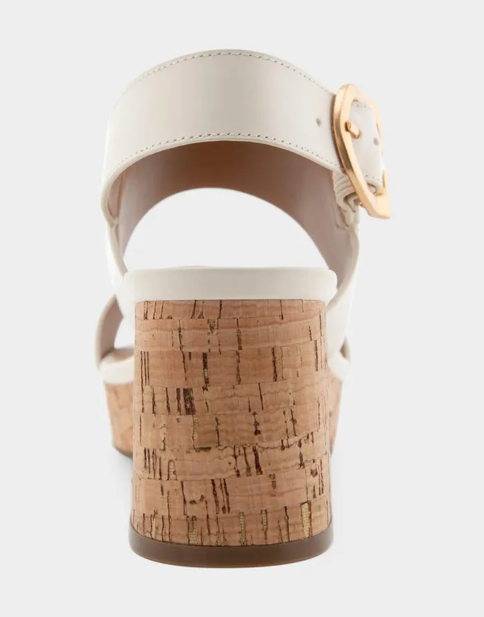 Aerosoles Comfortable Women039s Platform Sandal In Eggnog Leather Eggnog Leather Women Wide Width Sandals