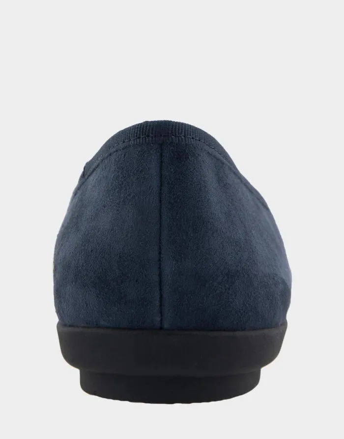 Aerosoles Comfortable Women039s Point Toe Flat In Navy Genuine Suede Navy Genuine Suede Women Dress