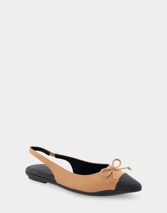Aerosoles Comfortable Women039s Point Toe Slingback Flat In Doe Leather Doe Leather Women Clogs and Mules
