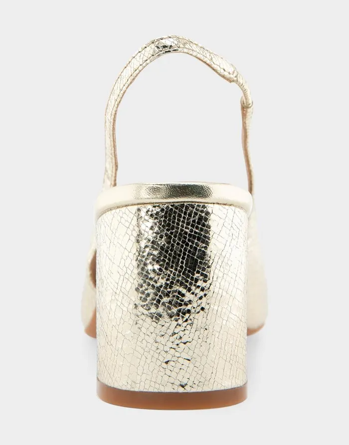 Aerosoles Comfortable Women039s Slingback Midheel Pump In Platino Leather Platino Leather Women Pumps