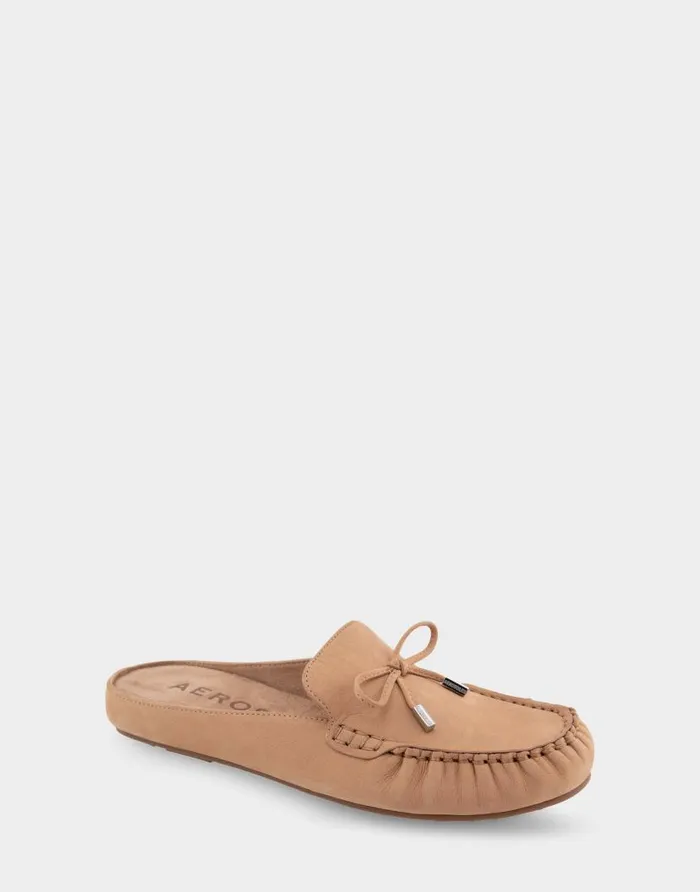 Aerosoles Comfortable Women039s Slip On Driver In Doe Nubuck Leather Doe Nubuck Leather Women Wide Width Flats