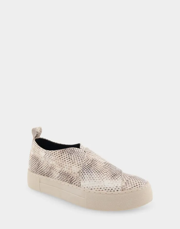 Aerosoles Comfortable Women039s Slip On Hidden Wedge Sneaker In Roccia Snake Print Leather Roccia Snake Print Leather Women Flatforms