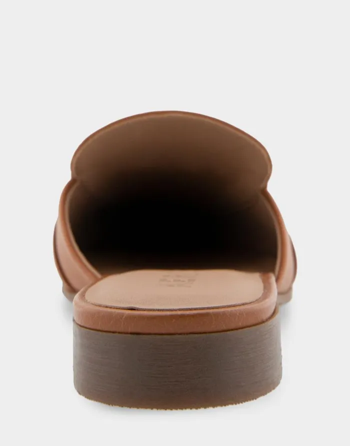 Aerosoles Comfortable Women039s Tailored Slip On Loafer In Tan Pebbled Leather Tan Pebbled Leather Women Clogs and Mules