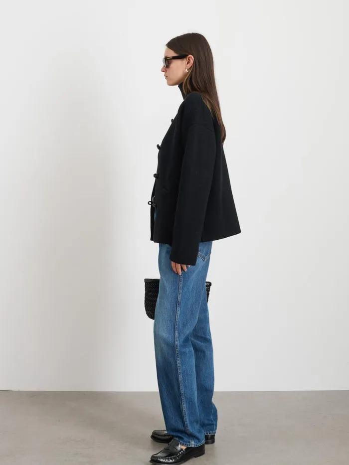 Alex Mill Jackets Outerwear Women Aubrey Sweater Jacket In Merino Wool Black