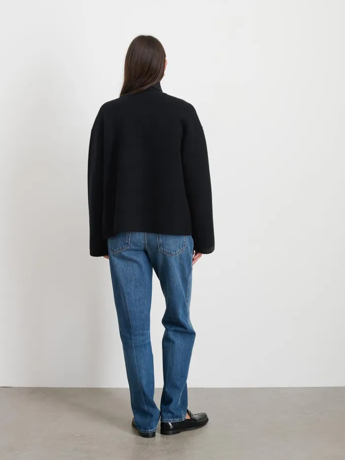 Alex Mill Jackets Outerwear Women Aubrey Sweater Jacket In Merino Wool Black