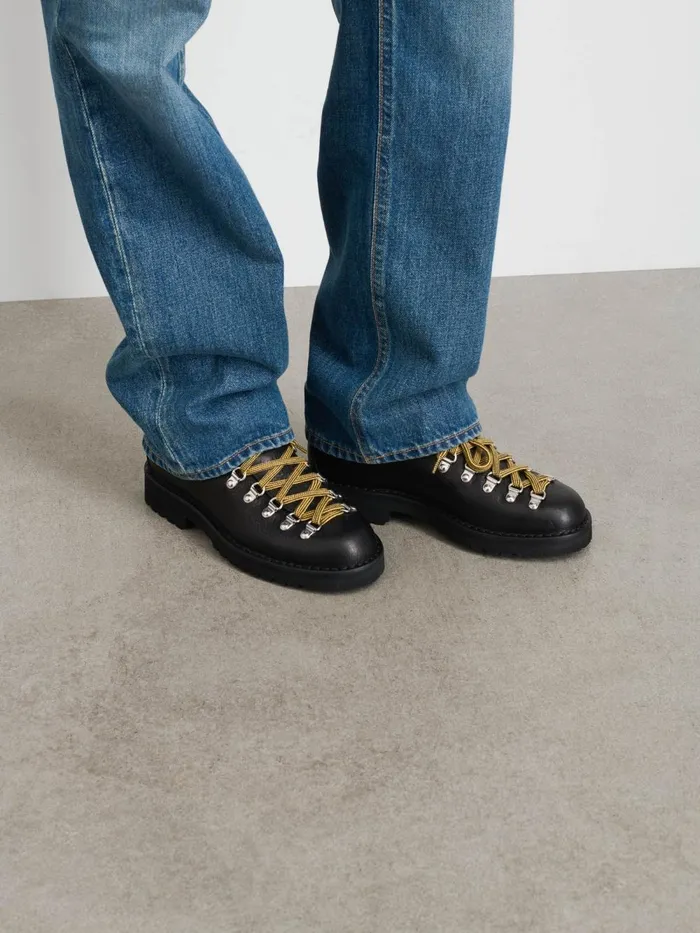 Alex Mill Men Fracap Magnifico Boot Black Leather