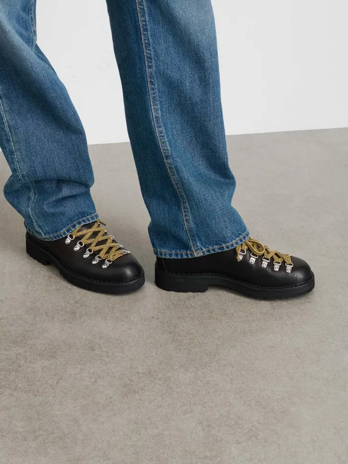 Alex Mill Men Fracap Magnifico Boot Black Leather