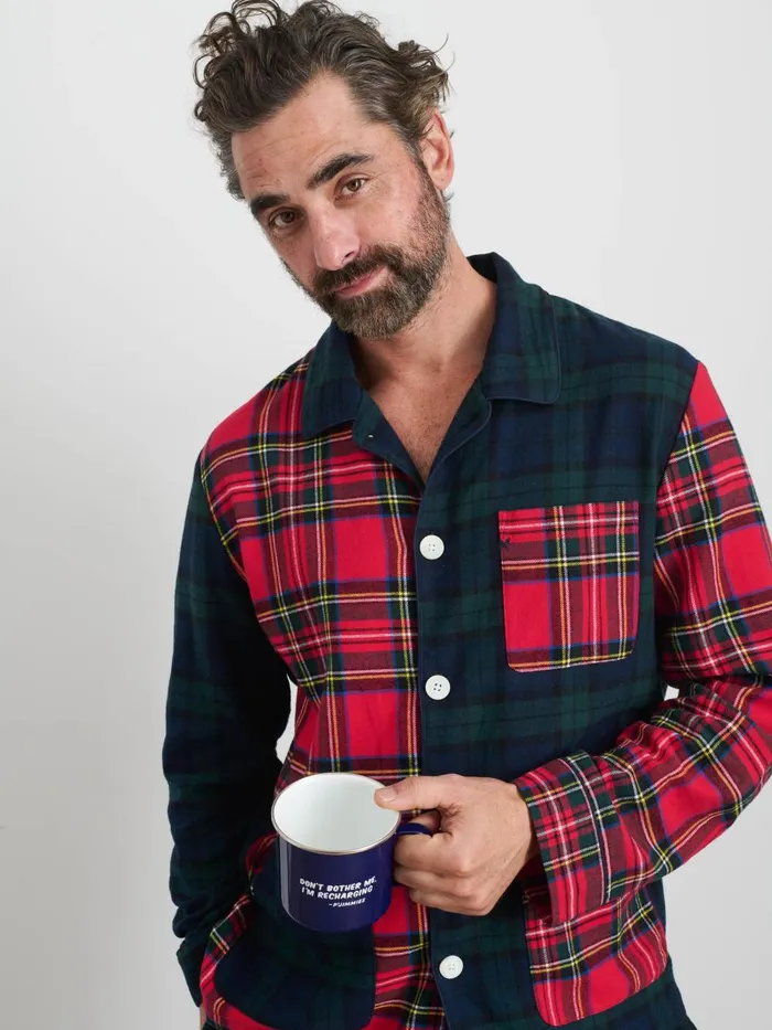 Alex Mill Pajamas Slippers Men P039jimmies Don039t Bother Me Im Recharging Mug Navy