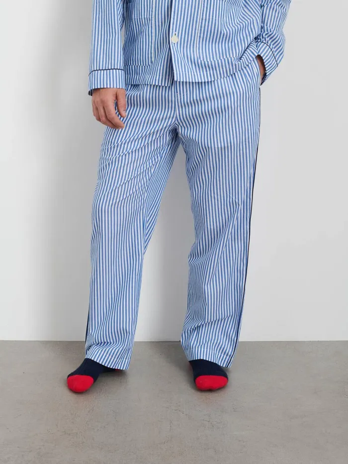 Alex Mill Pajamas Slippers Men P039jimmies Sleep Pant In Stripe Blue Stripe