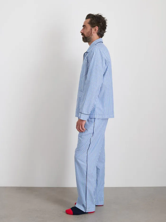 Alex Mill Pajamas Slippers Men P039jimmies Sleep Pant In Stripe Blue Stripe