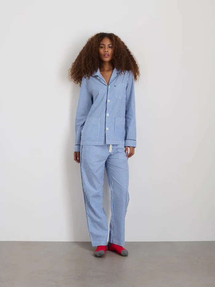Alex Mill Pajamas Slippers Men P039jimmies Sleep Pant In Stripe Blue Stripe