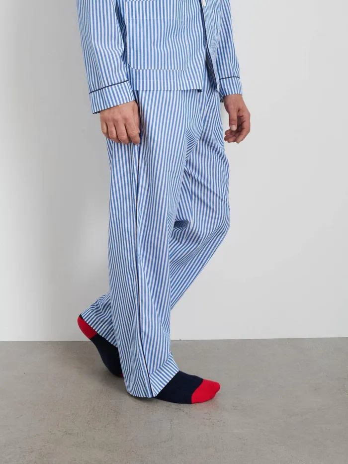 Alex Mill Pajamas Slippers Men P039jimmies Sleep Pant In Stripe Blue Stripe