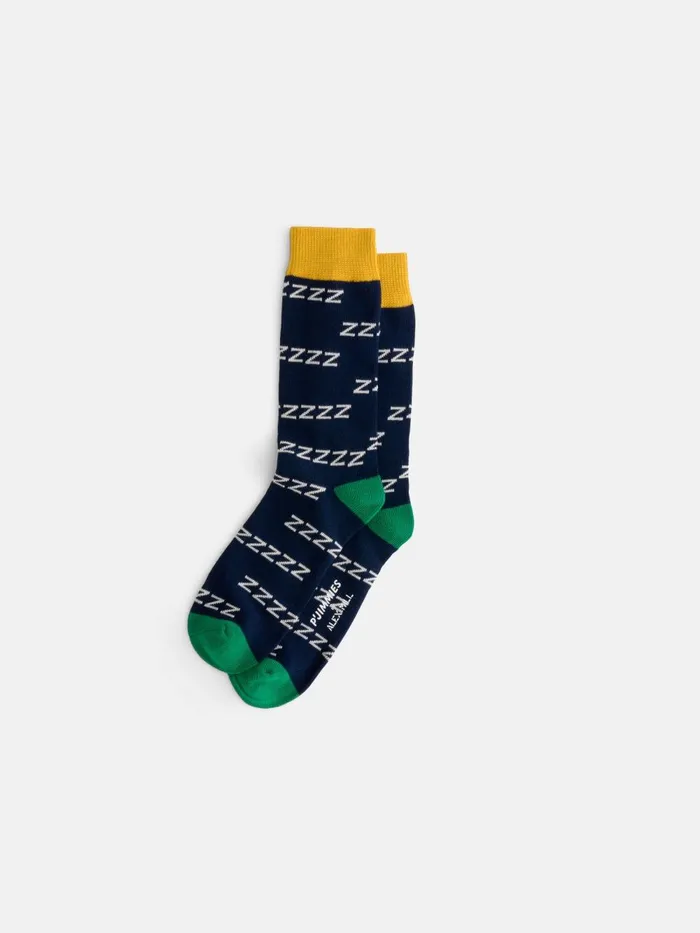 Alex Mill Pajamas Slippers Women P039jimmies Zzzzz Socks Navy