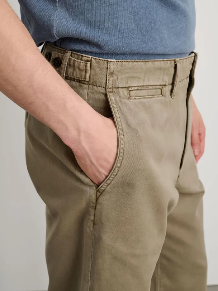 Alex Mill Pants Men Straight Leg Pant In Vintage Washed Chino Vintage Olive