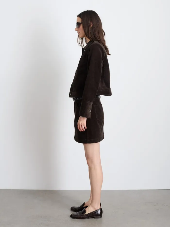 Alex Mill Set Dressing Women Camden Skirt In Corduroy Chocolate