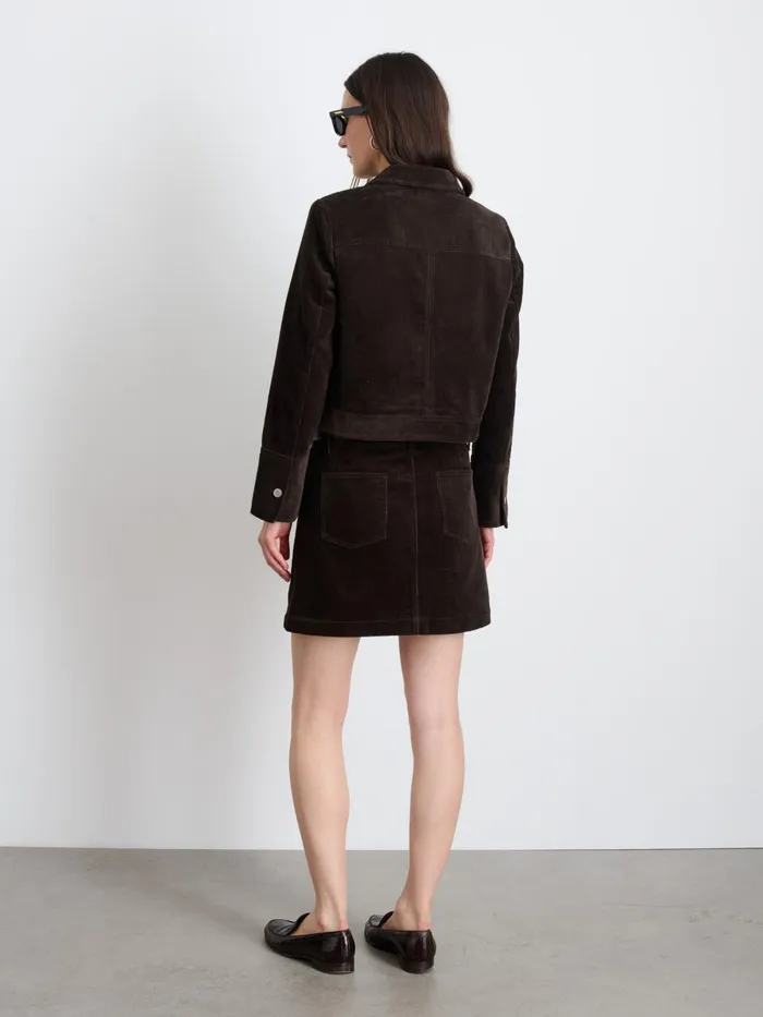 Alex Mill Set Dressing Women Camden Skirt In Corduroy Chocolate