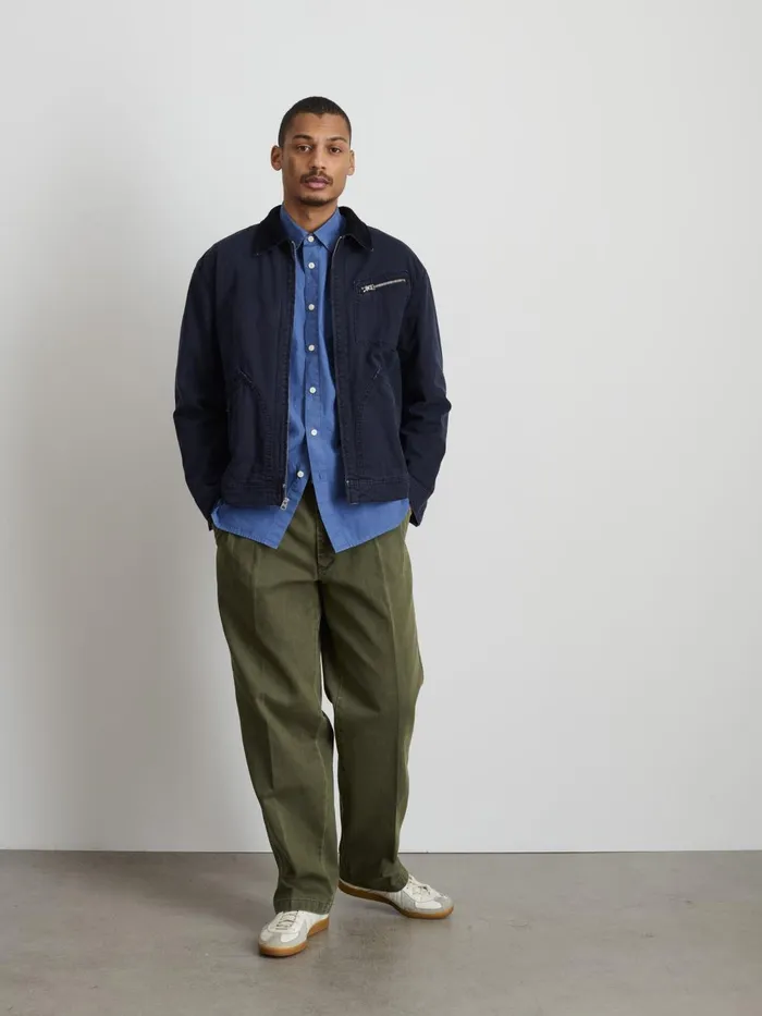 Alex Mill Shirts Men Easy Shirt In Cotton Poplin Grey Blue