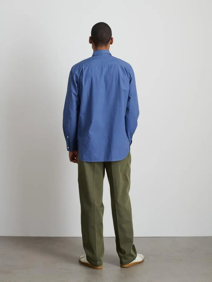Alex Mill Shirts Men Easy Shirt In Cotton Poplin Grey Blue