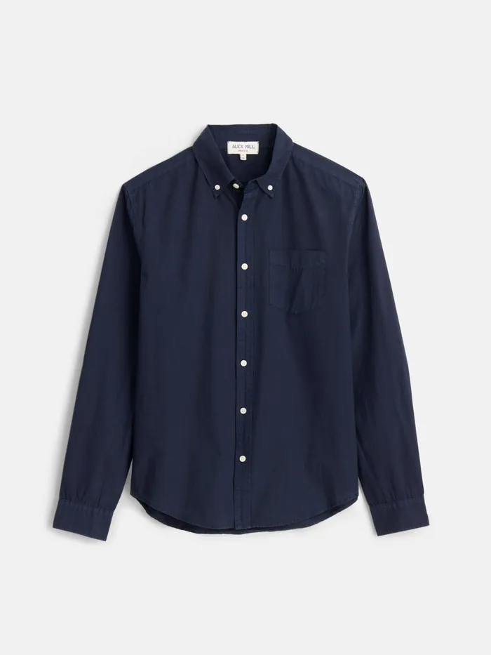 Alex Mill Shirts Men Mill Shirt In Cotton Poplin Dark Navy
