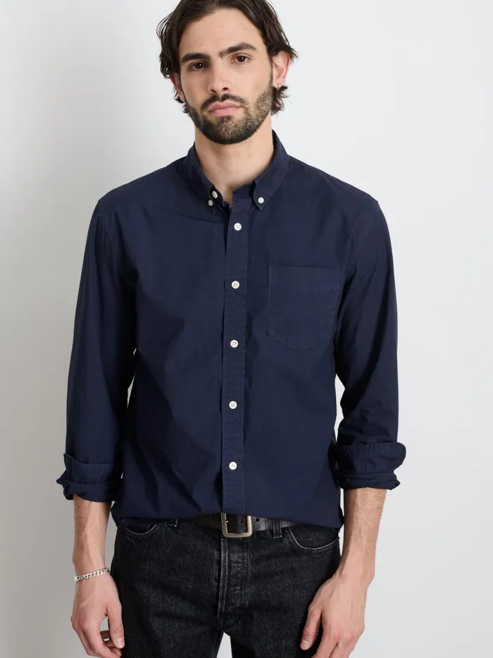 Alex Mill Shirts Men Mill Shirt In Cotton Poplin Dark Navy