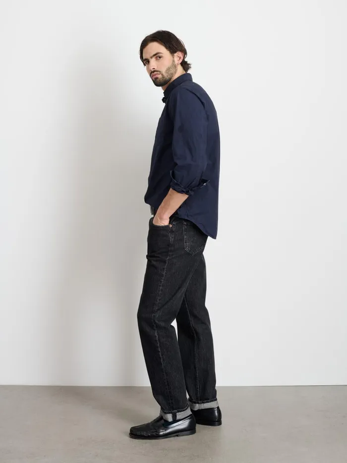 Alex Mill Shirts Men Mill Shirt In Cotton Poplin Dark Navy
