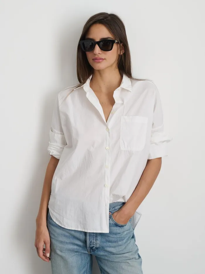 Alex Mill Shirts Tops Women Jo Shirt In Cotton Poplin White