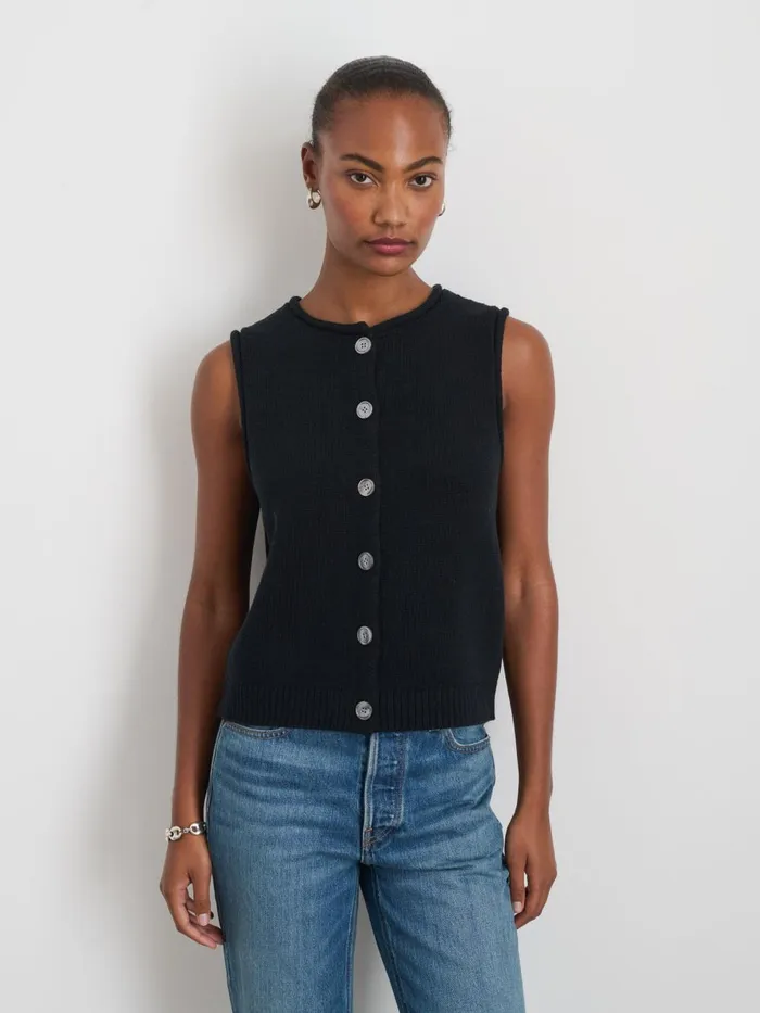 Alex Mill Sweaters Women Bridget Vest In Cotton Black