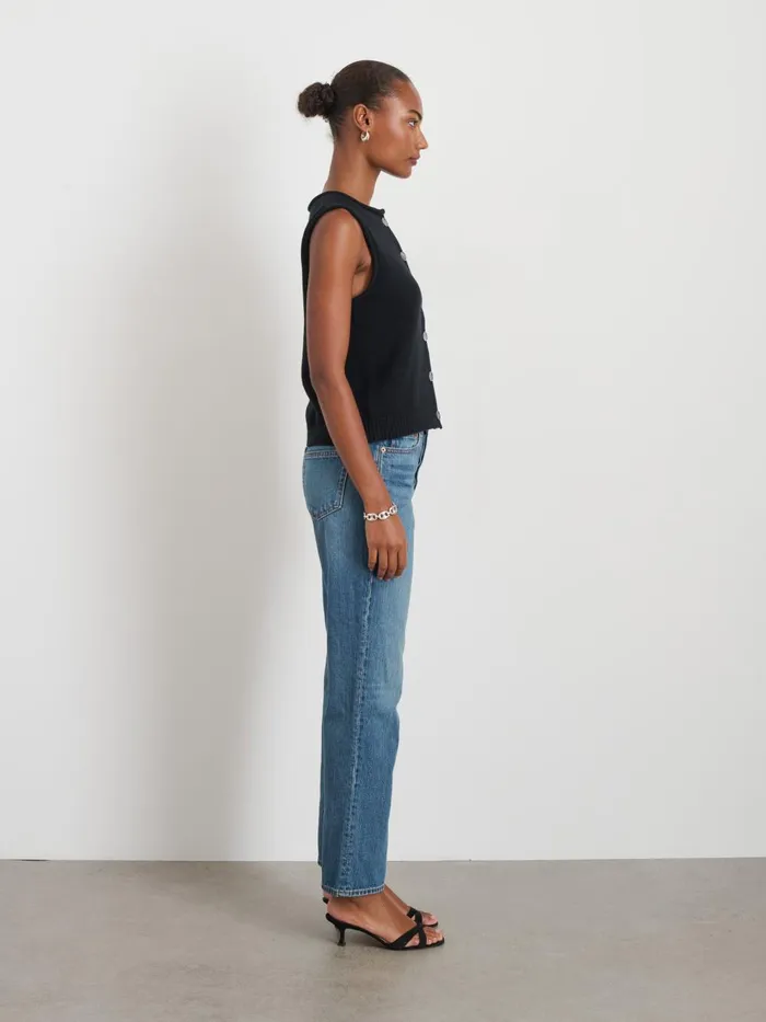 Alex Mill Sweaters Women Bridget Vest In Cotton Black