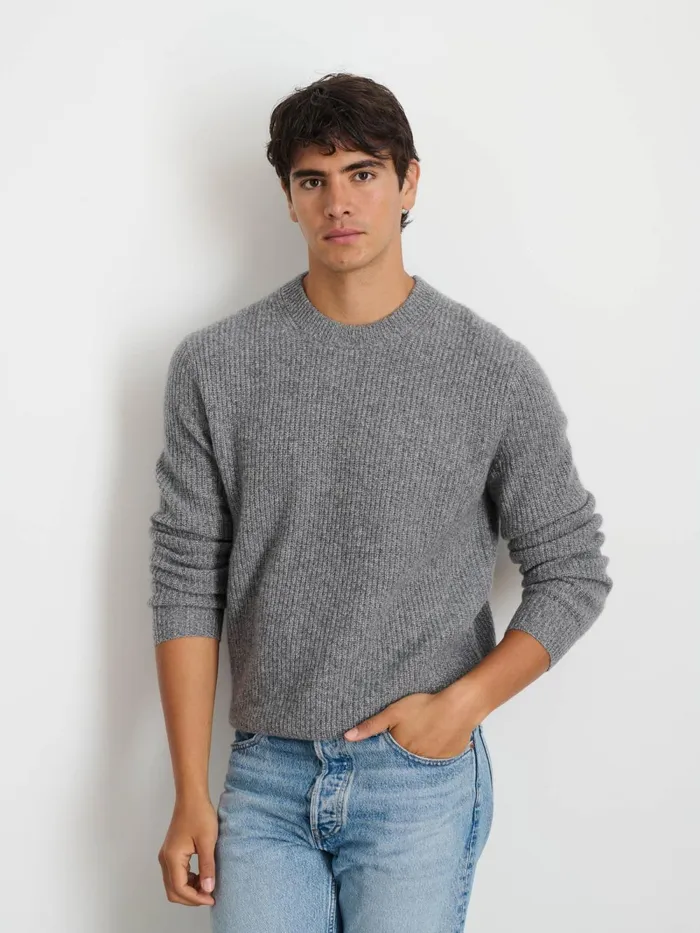 Alex Mill Sweaters Women Jordan Sweater In Washed Cashmere Marled Heather Grey