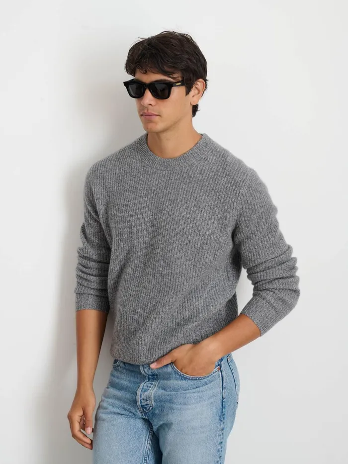 Alex Mill Sweaters Women Jordan Sweater In Washed Cashmere Marled Heather Grey