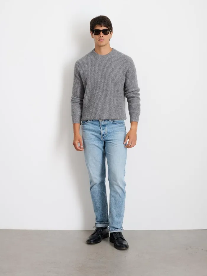 Alex Mill Sweaters Women Jordan Sweater In Washed Cashmere Marled Heather Grey