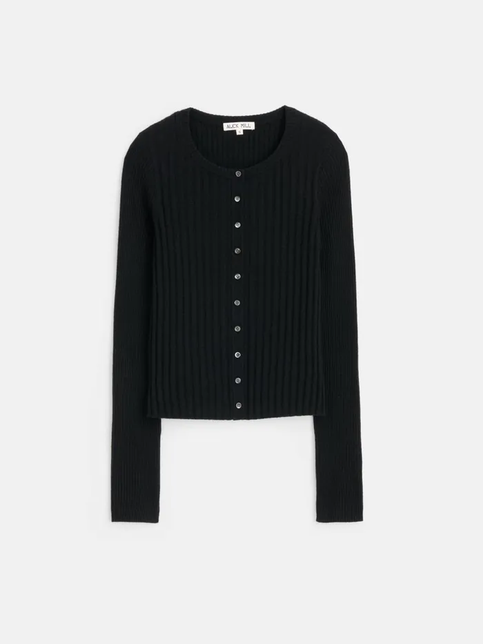 Alex Mill Sweaters Women Kristin Ribbed Cardigan Black