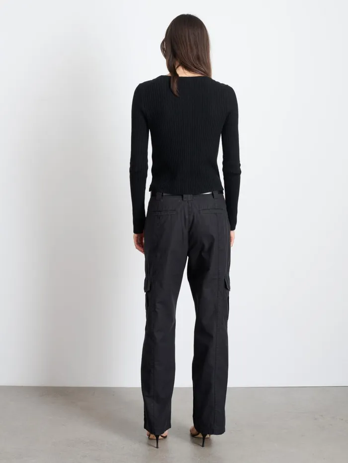 Alex Mill Sweaters Women Kristin Ribbed Cardigan Black