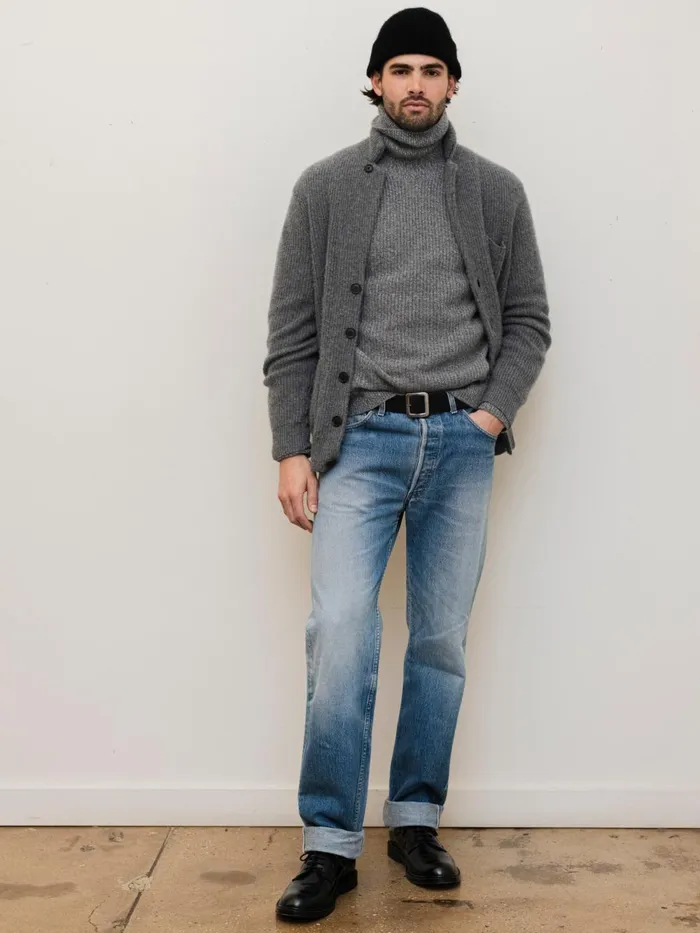 Alex Mill Sweaters Women Mitchell Cardigan In Washed Cashmere Heather Pewter